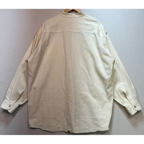 Vntage Whoa Apparel Men's Button Down Shirt Cowboy L Western Off-White Pocket - Picture 2 of 10